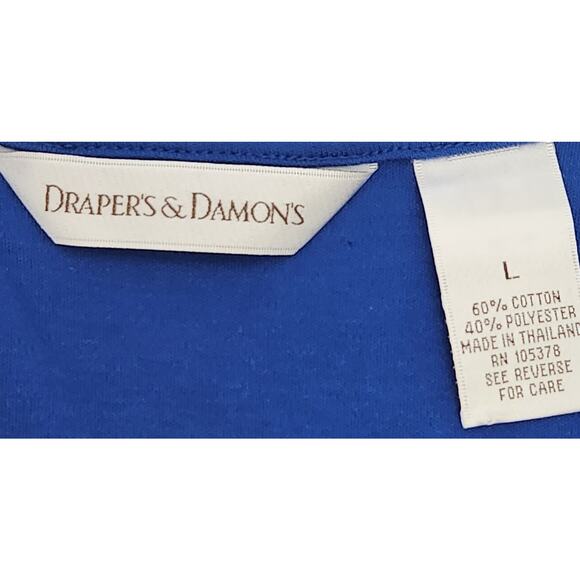 Draper's & Damon's Blue Lace Square Neck Sleeveless Top Large Lightweight Soft - Picture 5 of 5